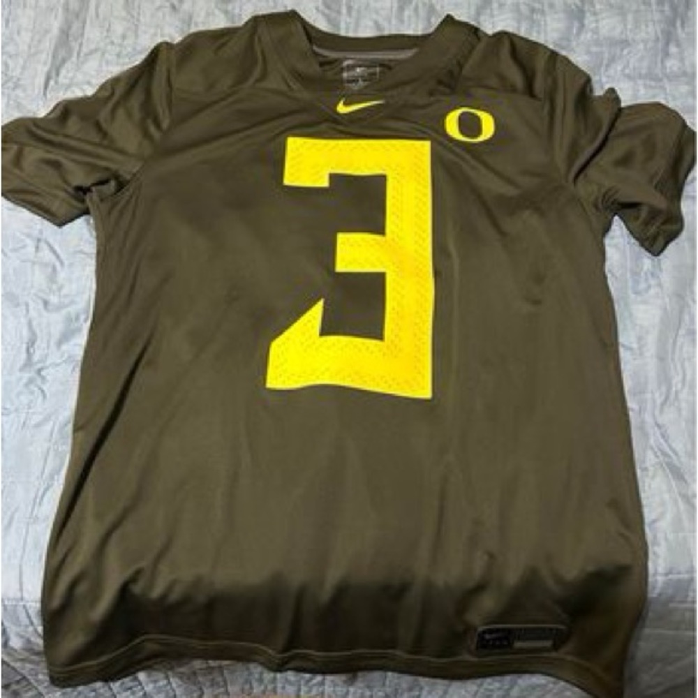 Oregon Ducks Military Green Jersey